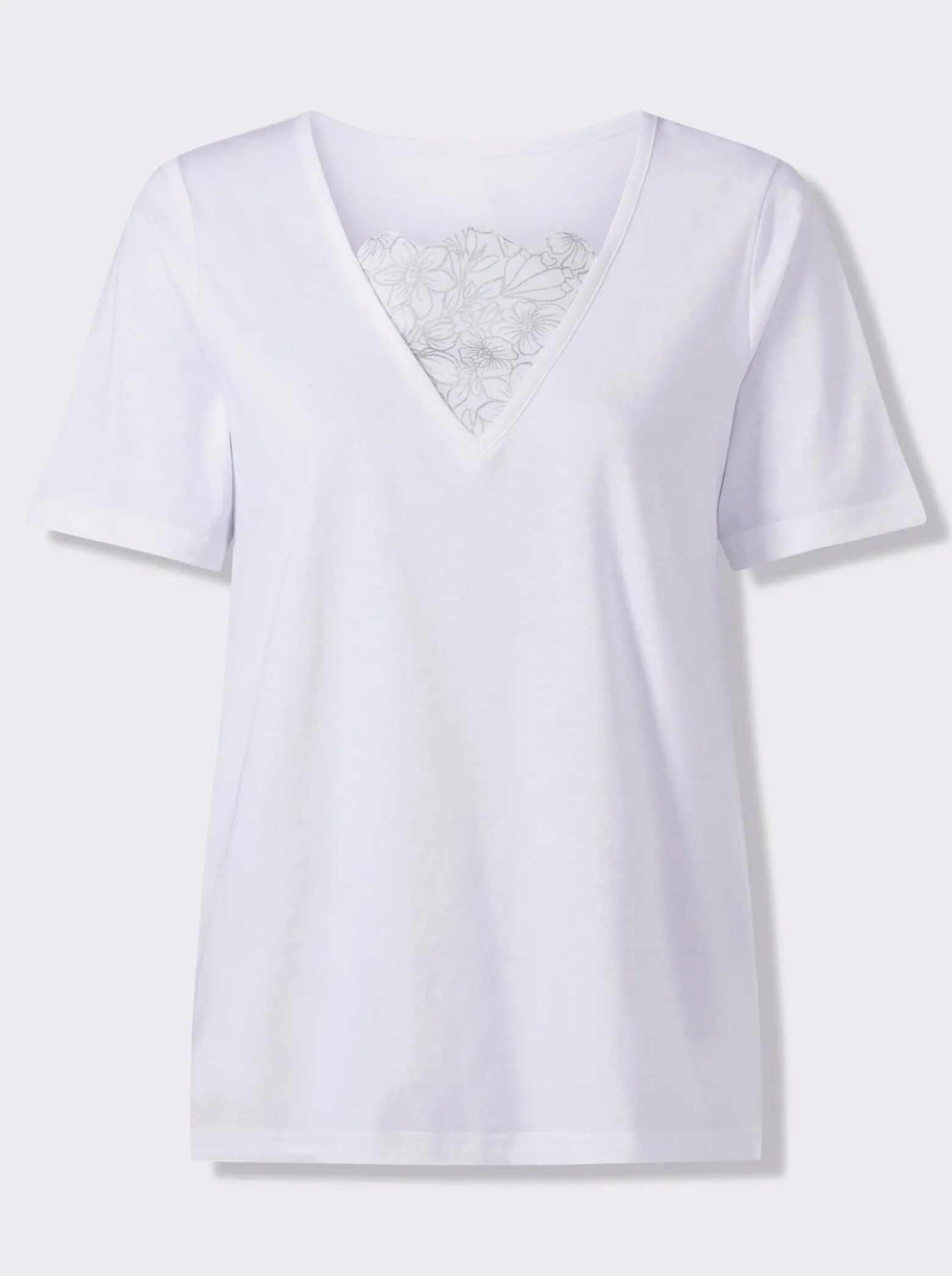 2-in-1-Shirt mit Glitzerdruck