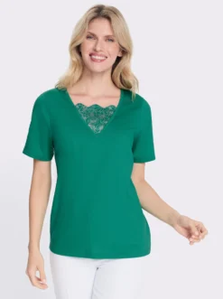 2-in-1-Shirt mit Glitzerdruck
