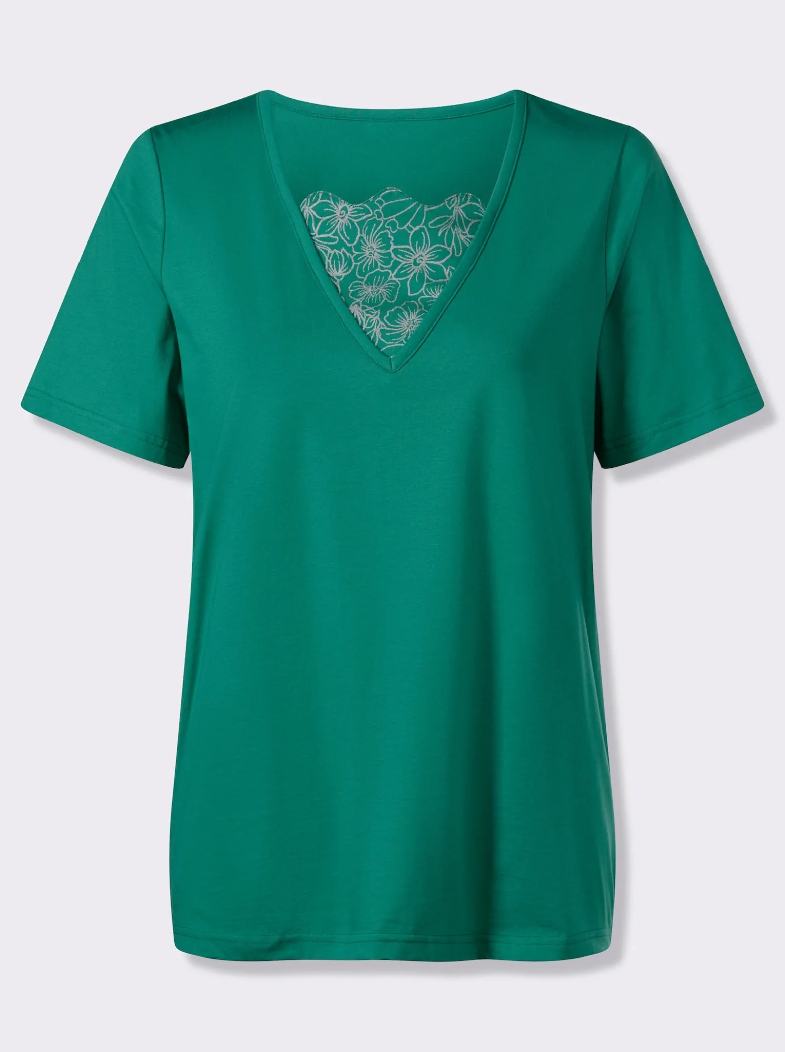 2-in-1-Shirt mit Glitzerdruck
