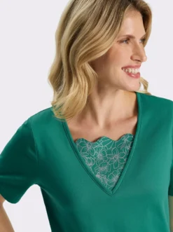 2-in-1-Shirt mit Glitzerdruck