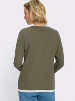 2-in-1-Shirt mit kontrastfarbenen Einsätzen