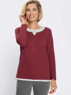 2-in-1-Shirt mit kontrastfarbenen Einsätzen