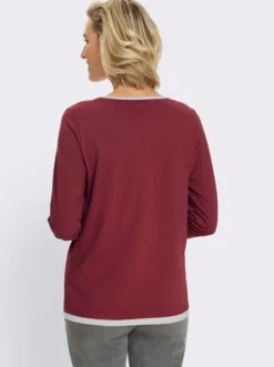 2-in-1-Shirt mit kontrastfarbenen Einsätzen