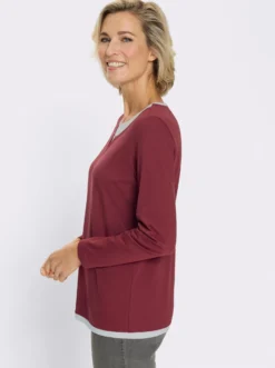 2-in-1-Shirt mit kontrastfarbenen Einsätzen