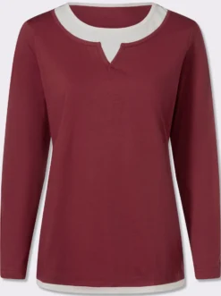 2-in-1-Shirt mit kontrastfarbenen Einsätzen
