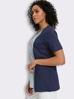 2-in-1-Shirt mit platziertem Ketten-Druck