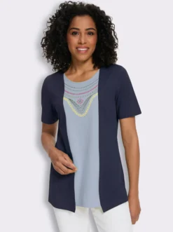 2-in-1-Shirt mit platziertem Ketten-Druck