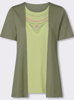 2-in-1-Shirt mit platziertem Ketten-Druck
