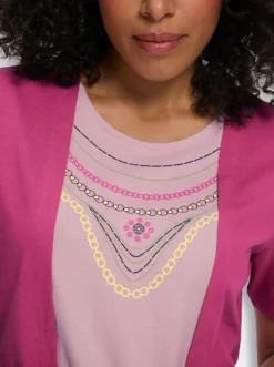 2-in-1-Shirt mit platziertem Ketten-Druck