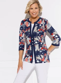 2-in-1-Shirt mit 3/4-Ärmeln