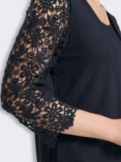 2-in-1-Shirt mit Ärmeln aus Spitze