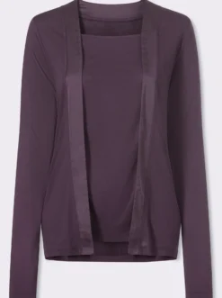 2-in-1-Shirt mit Satin-Besatz
