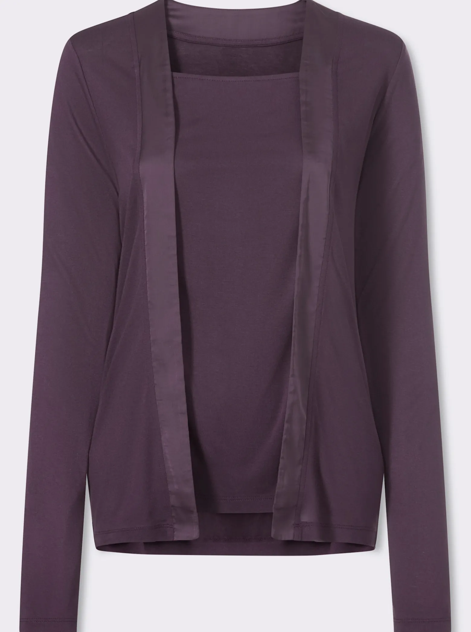 2-in-1-Shirt mit Satin-Besatz