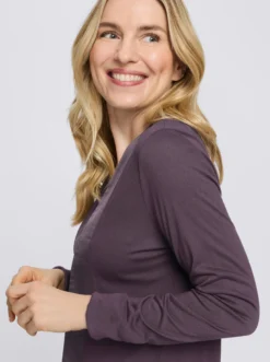2-in-1-Shirt mit Satin-Besatz