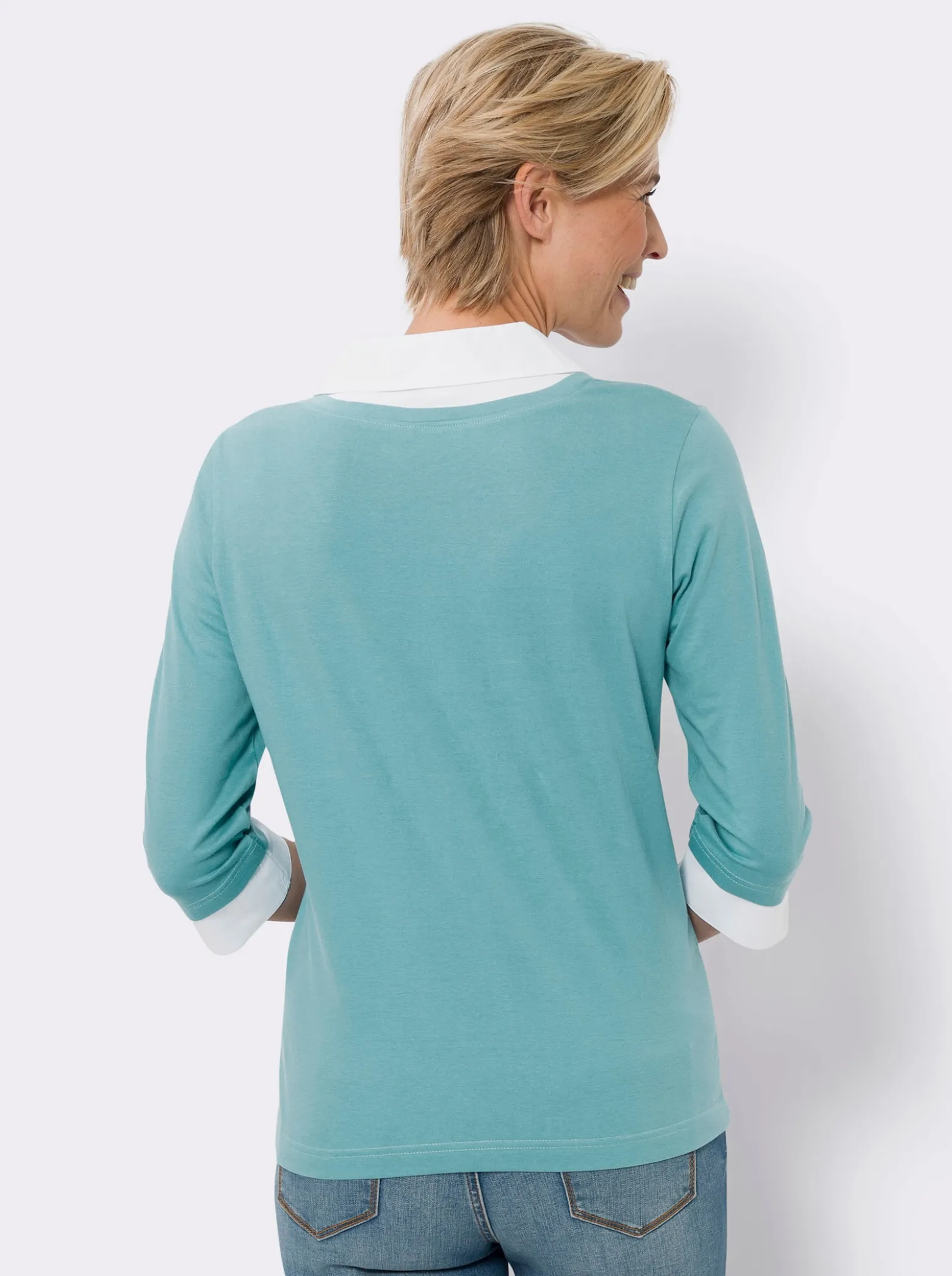 2-in-1-Shirt mit Web-Einsatz