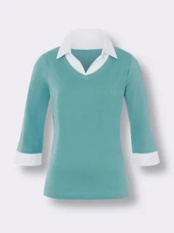 2-in-1-Shirt mit Web-Einsatz