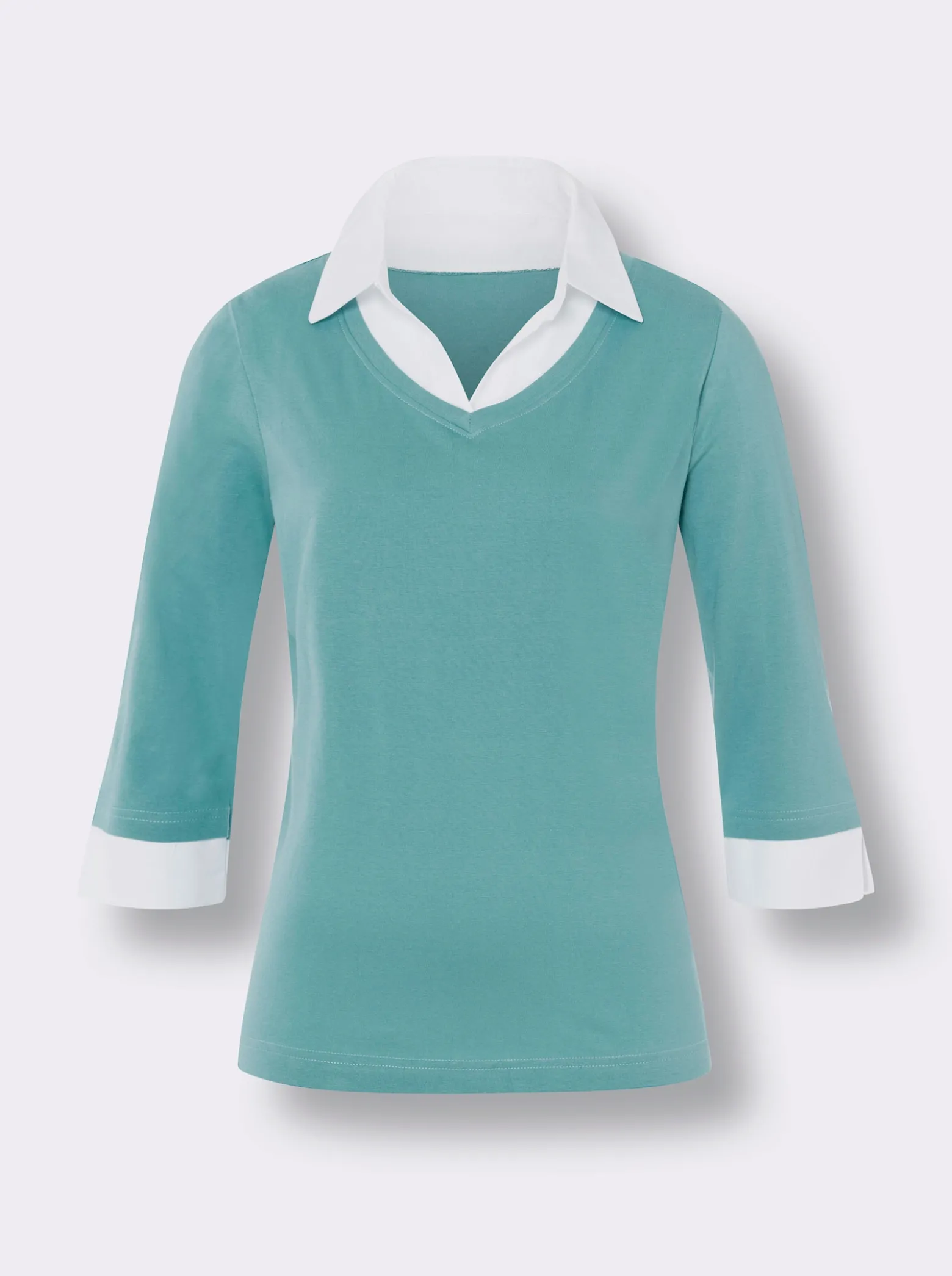 2-in-1-Shirt mit Web-Einsatz