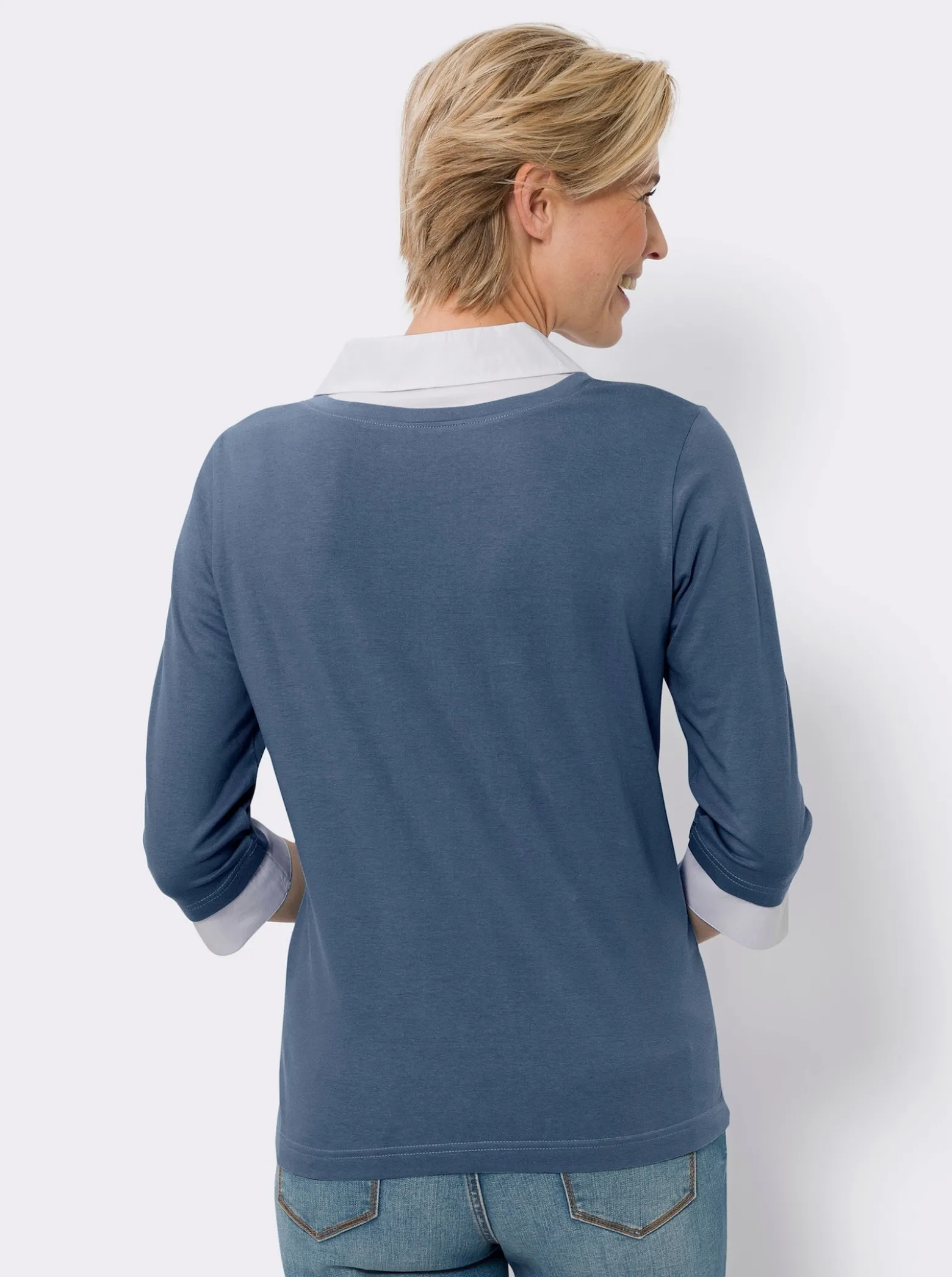 2-in-1-Shirt mit Web-Einsatz