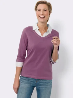 2-in-1-Shirt mit Web-Einsatz