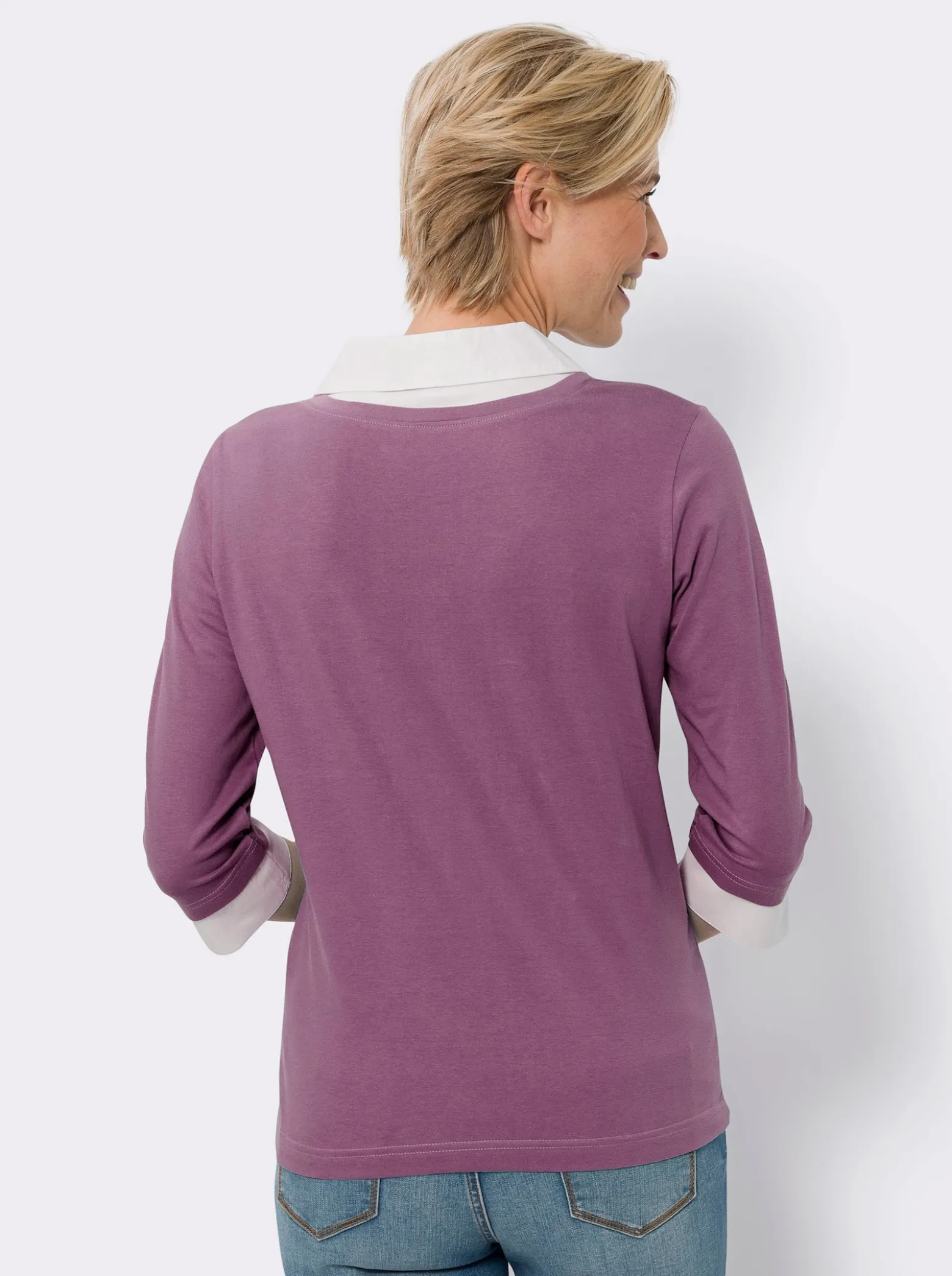 2-in-1-Shirt mit Web-Einsatz
