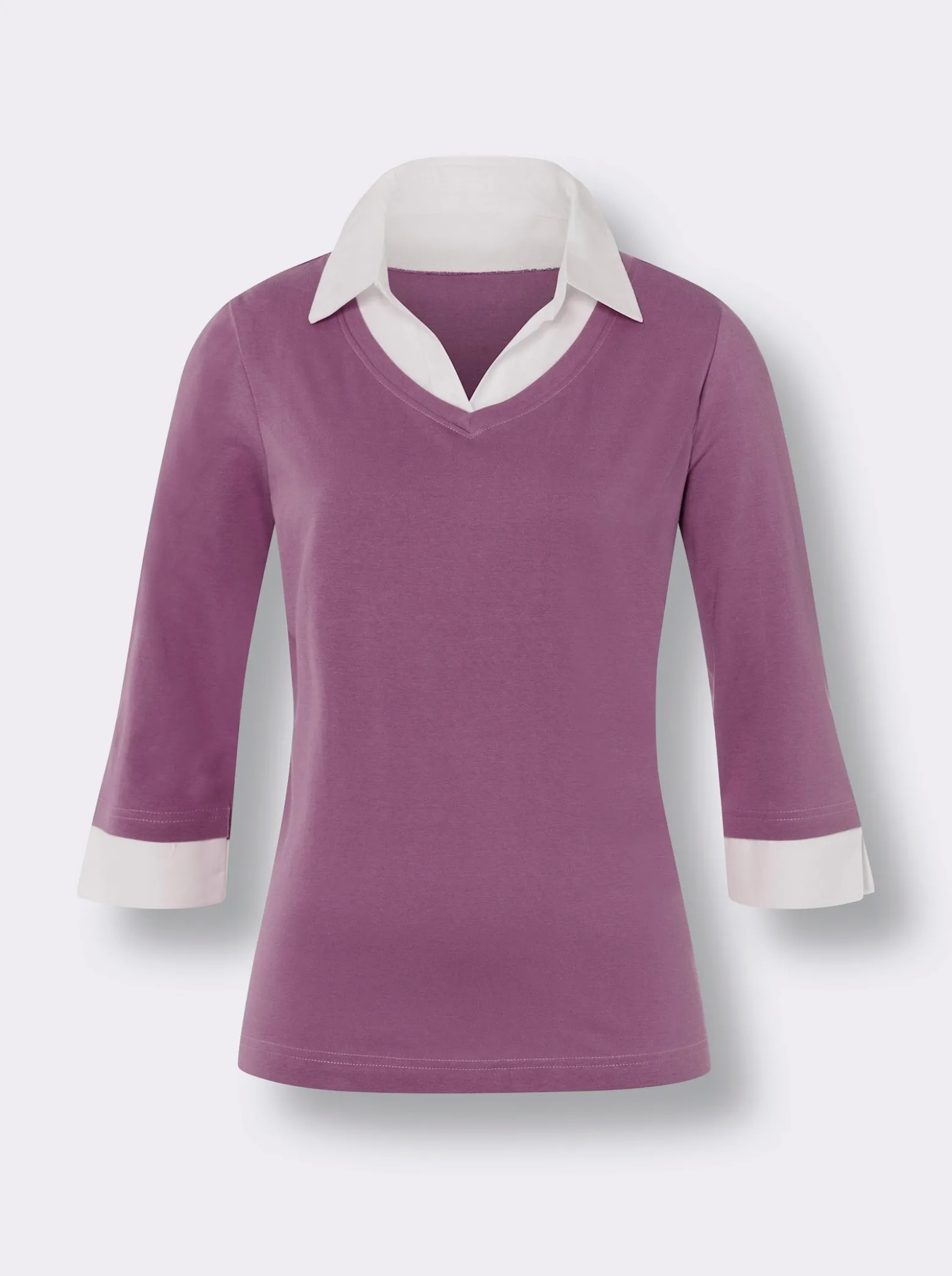 2-in-1-Shirt mit Web-Einsatz