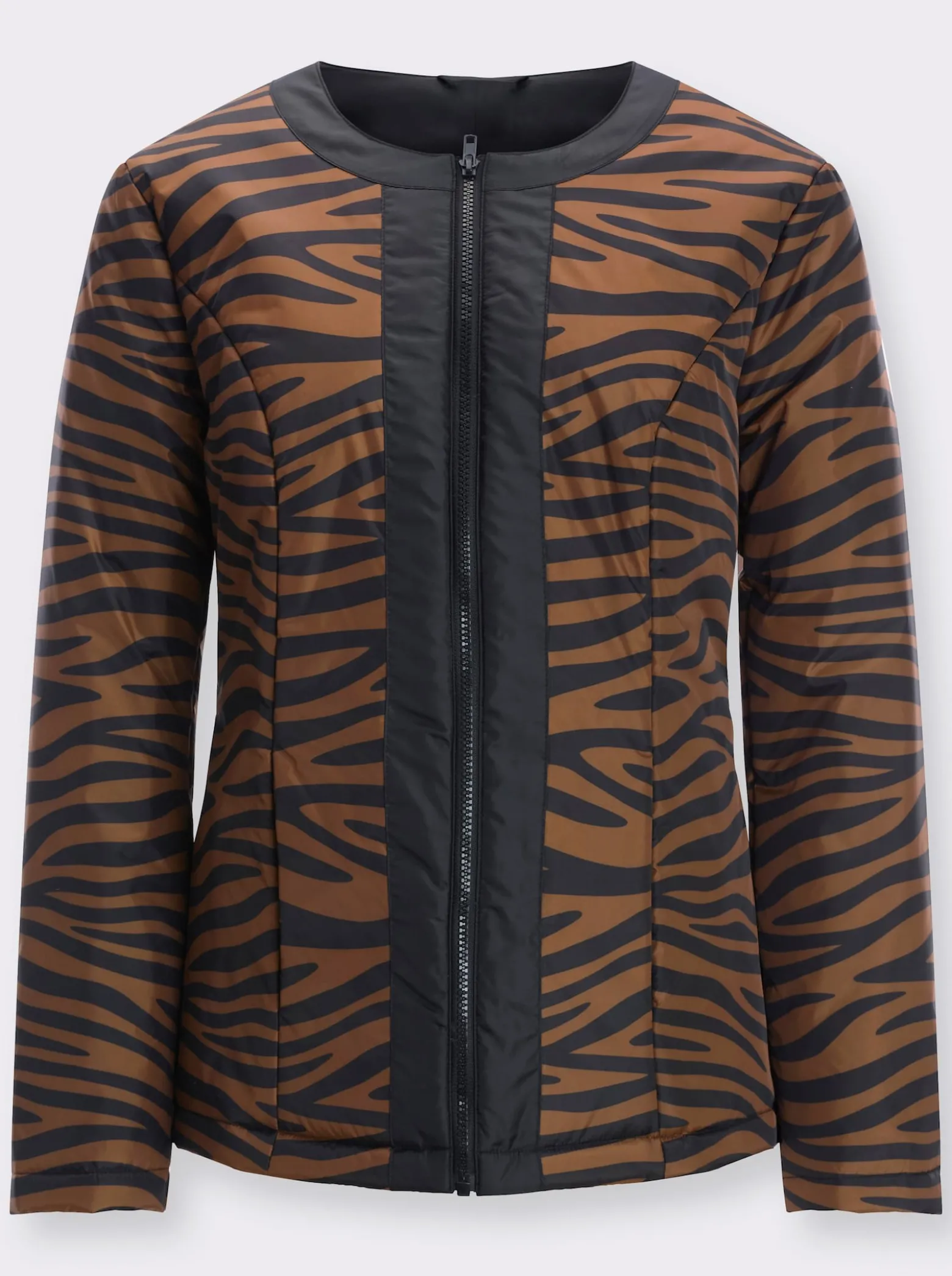 Jacke im Animal-Print, wärmend