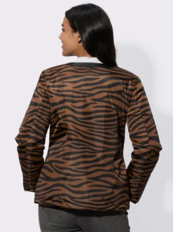 Jacke im Animal-Print, wärmend