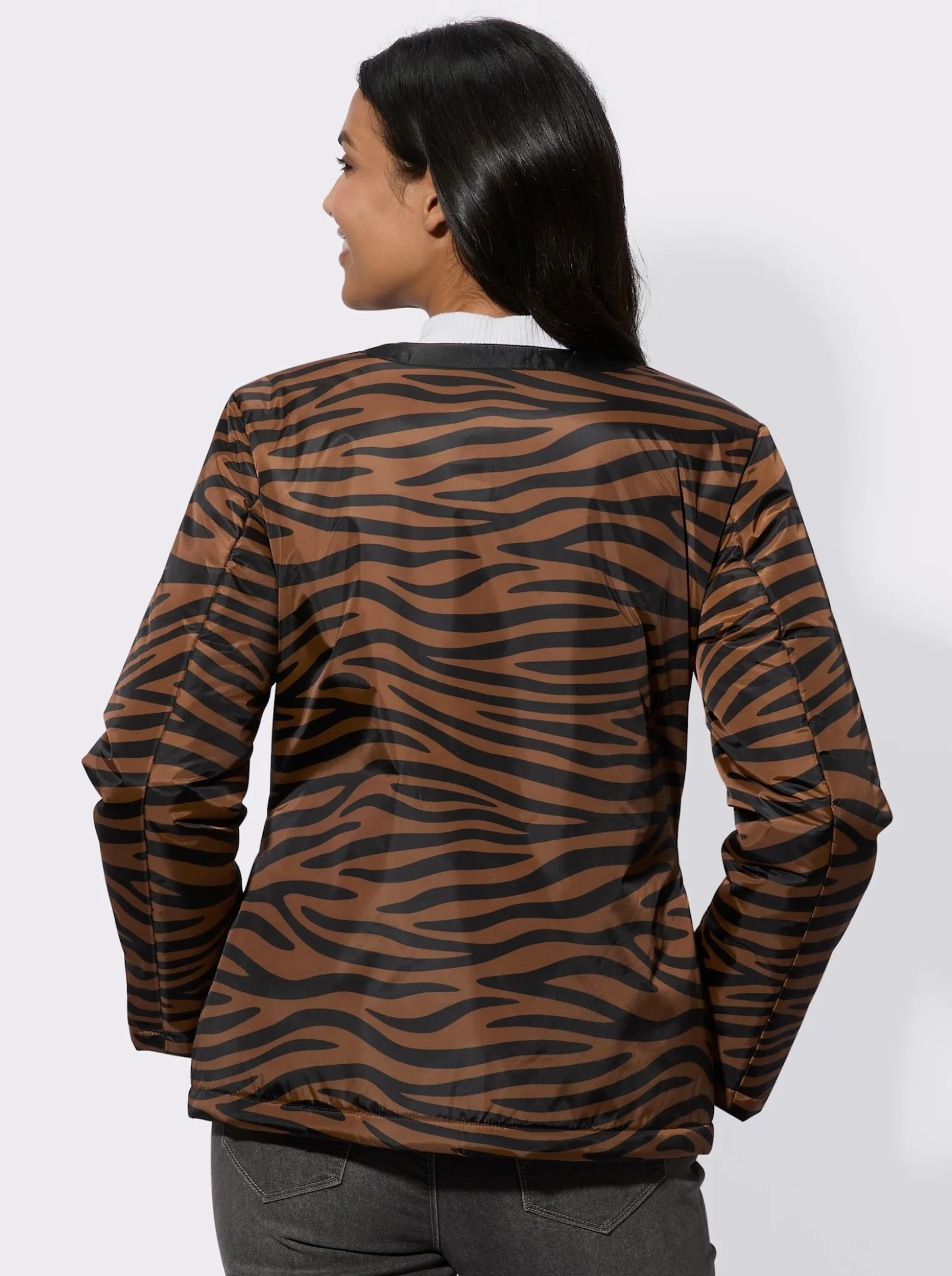 Jacke im Animal-Print, wärmend