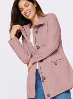 Jacke in Crinkle-Optik
