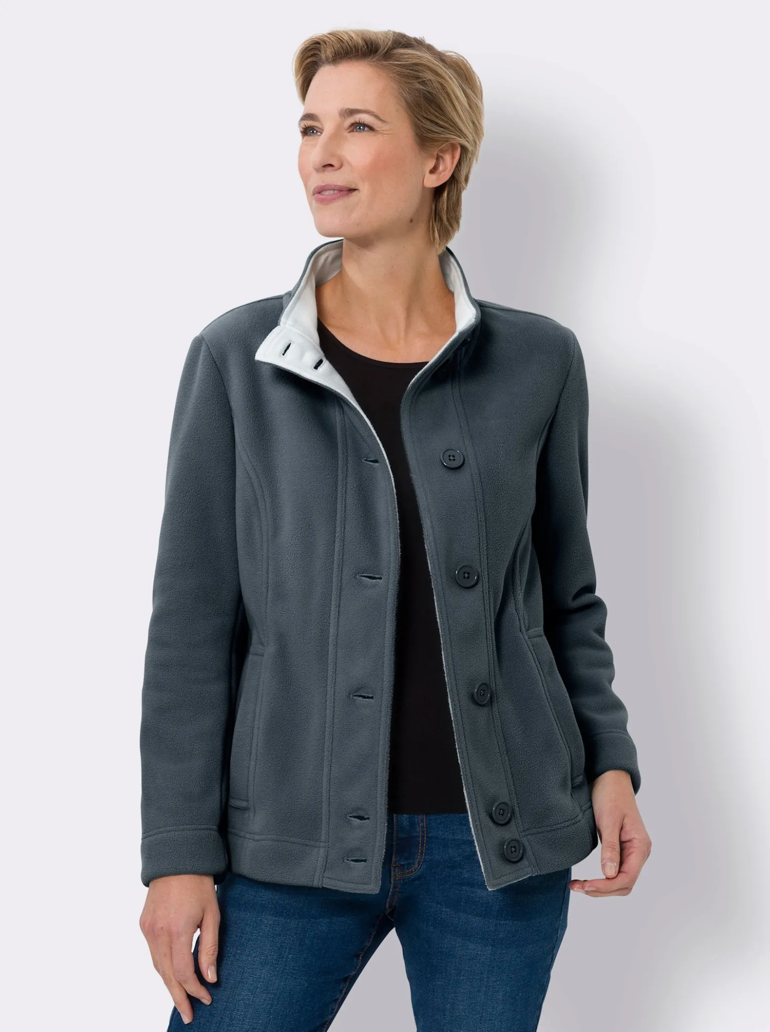 Jacke in Fleece-Qualität
