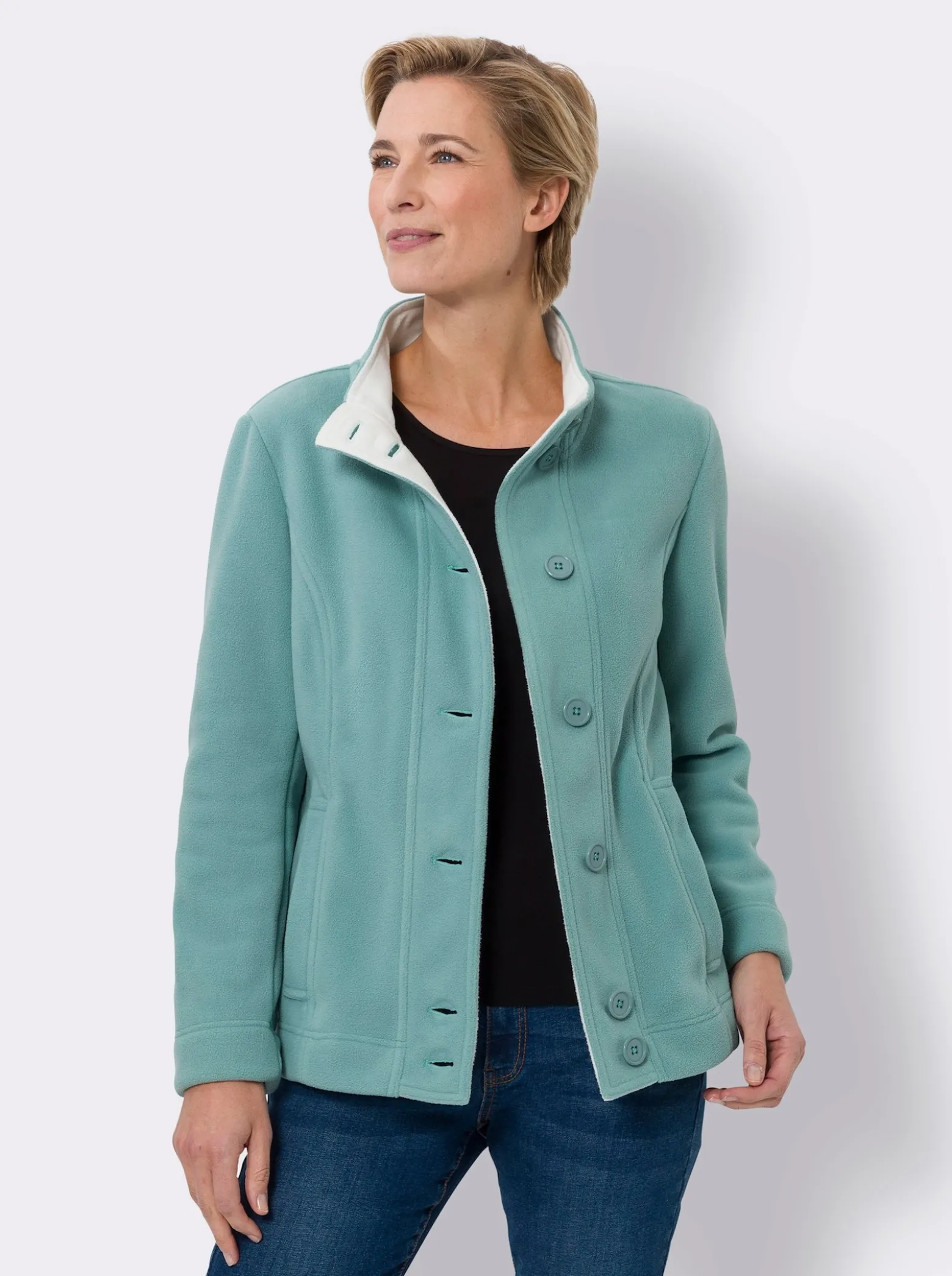 Jacke in Fleece-Qualität