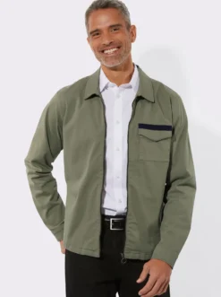 Jacke in Twill-Qualität