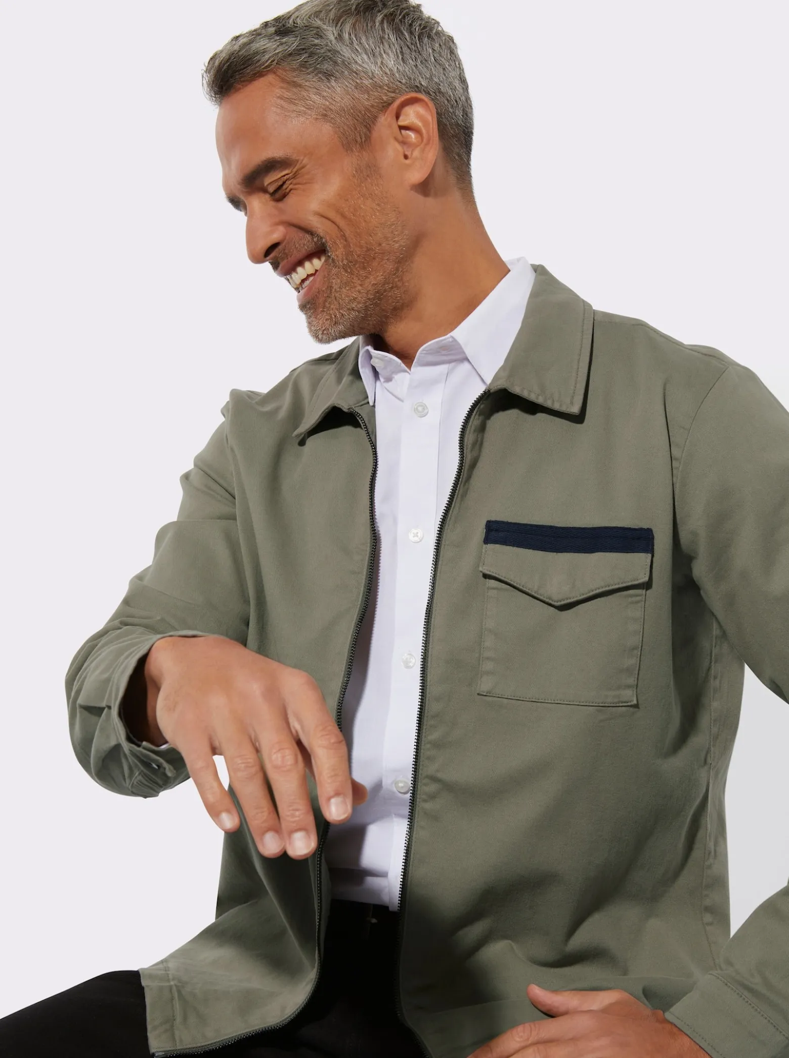 Jacke in Twill-Qualität