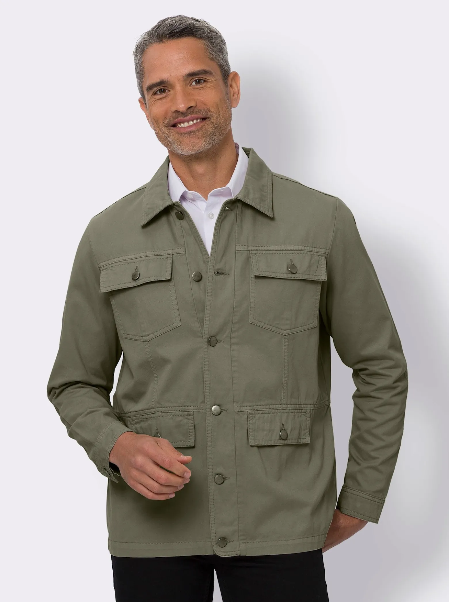 Jacke in Twill-Qualität
