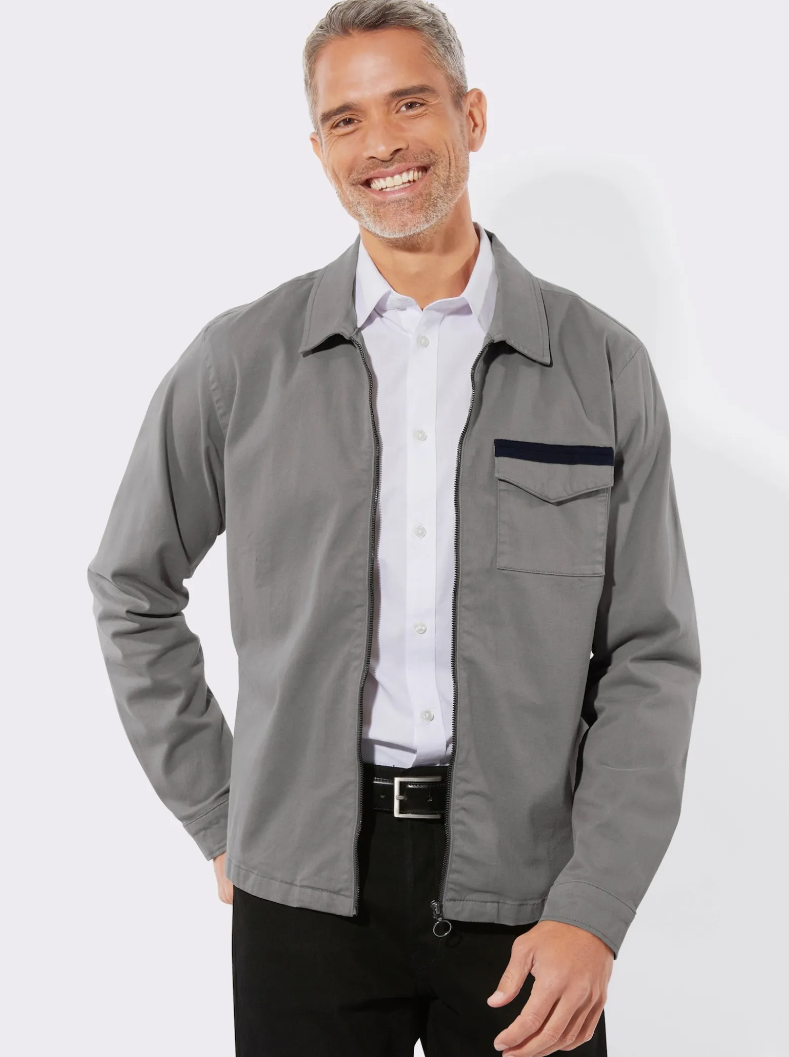 Jacke in Twill-Qualität