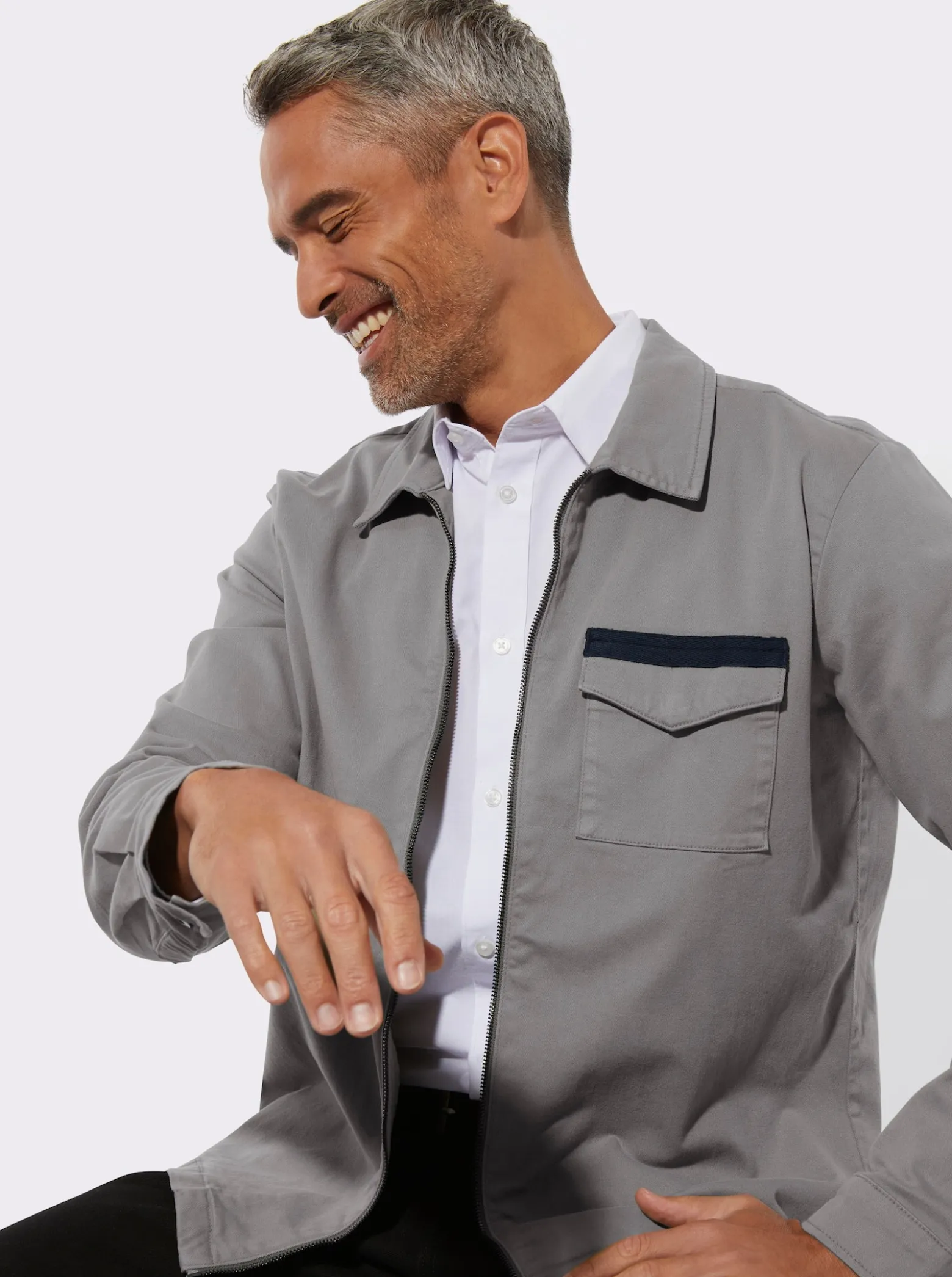 Jacke in Twill-Qualität