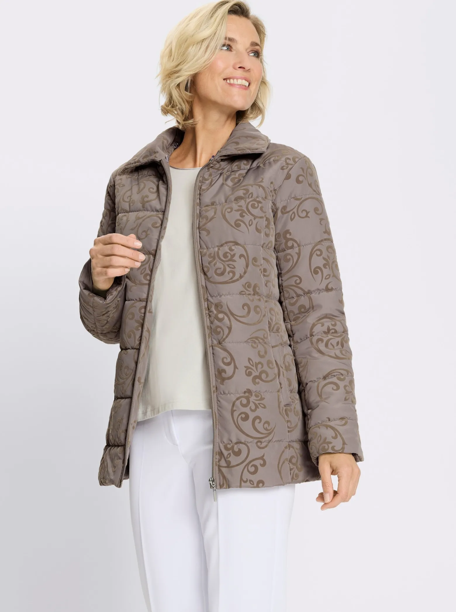 Jacke mit Flock-Print