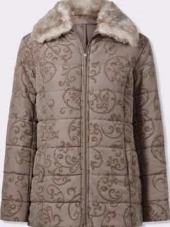 Jacke mit Flock-Print