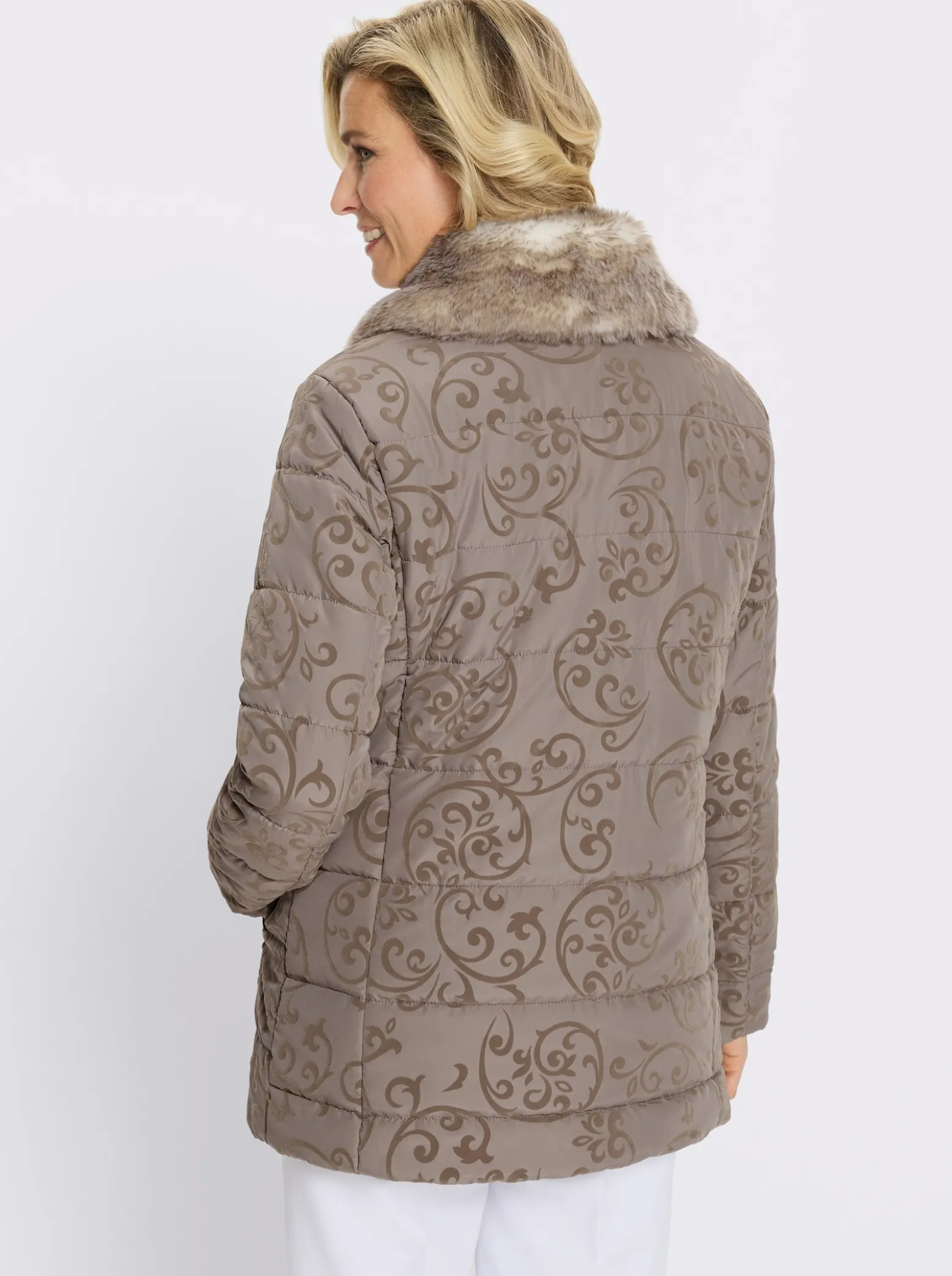 Jacke mit Flock-Print
