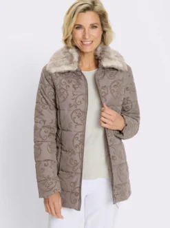 Jacke mit Flock-Print