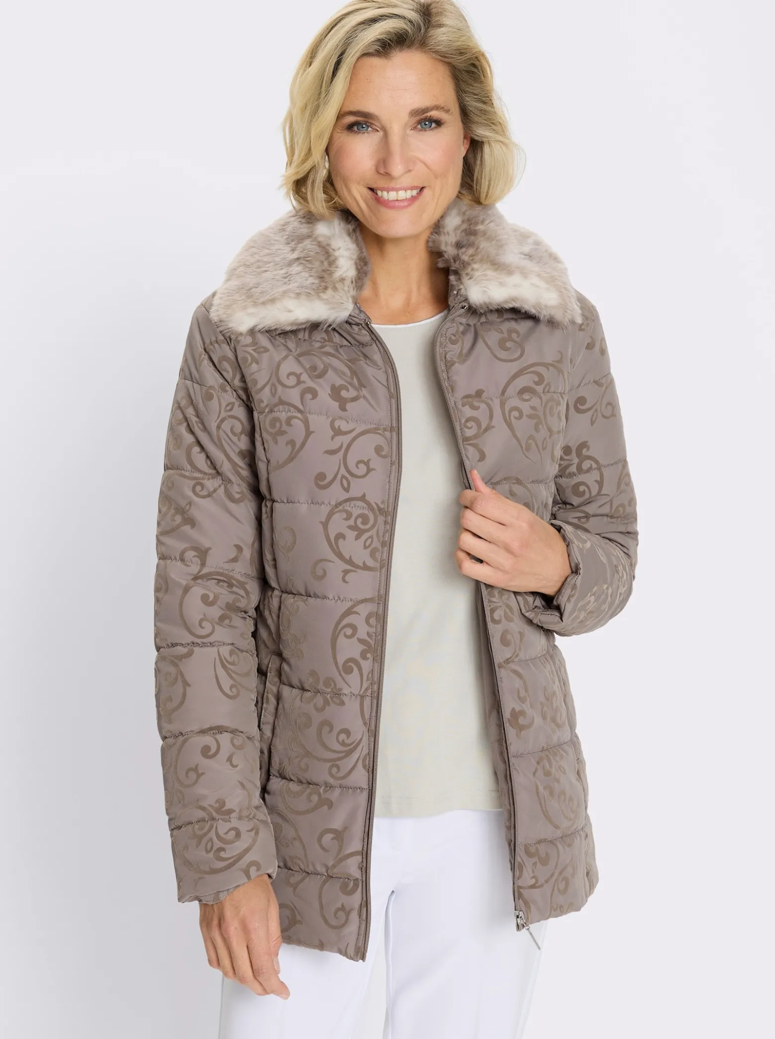 Jacke mit Flock-Print