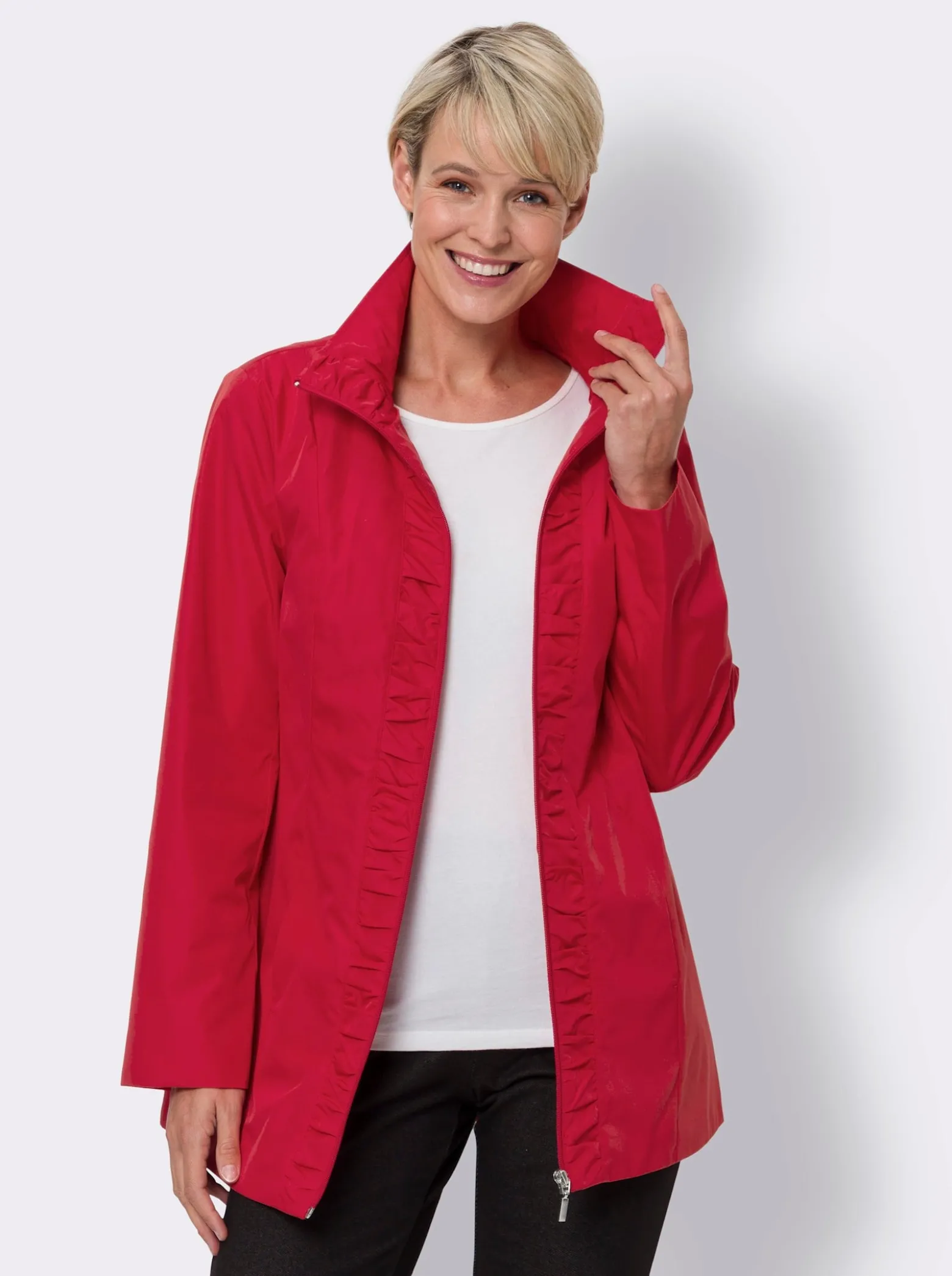 Jacke mit gerafften Einsätzen
