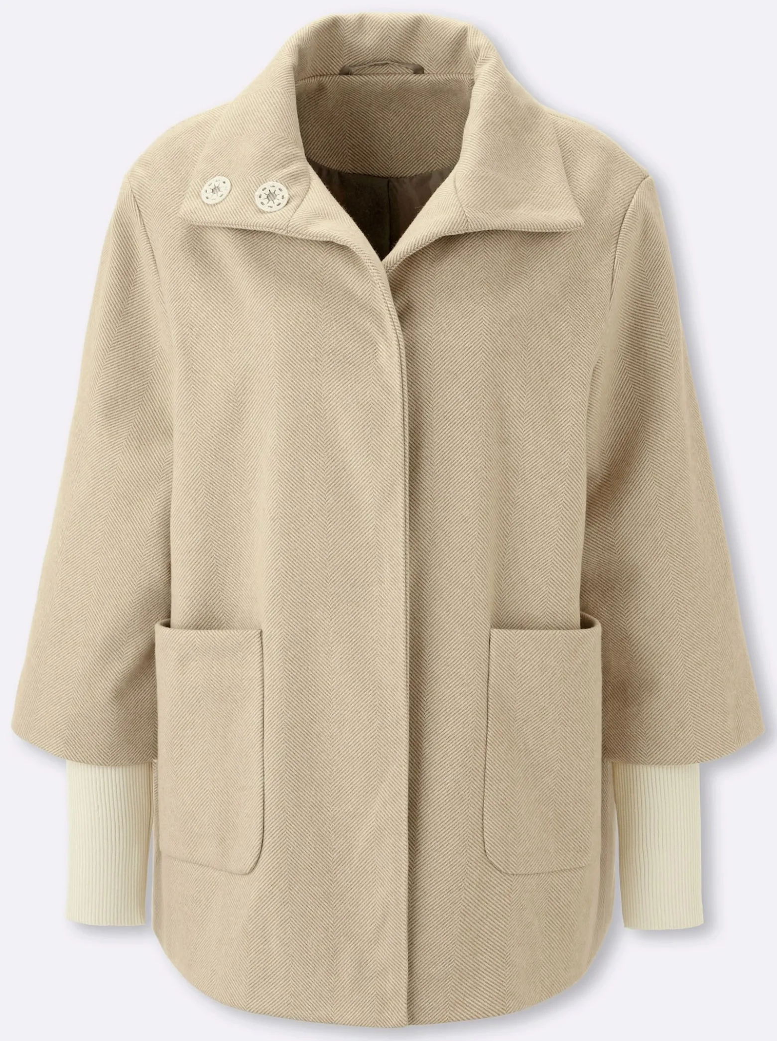 Jacke mit hohem Stehkragen