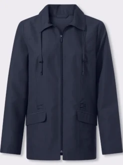 Jacke mit Raffungen im Vorderteil