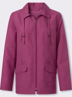 Jacke mit Raffungen im Vorderteil