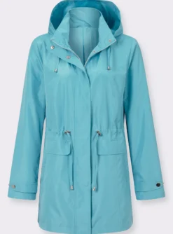 Jacke mit regulierbarer Kapuze und Taille