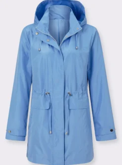 Jacke mit regulierbarer Kapuze und Taille