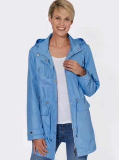 Jacke mit regulierbarer Kapuze und Taille