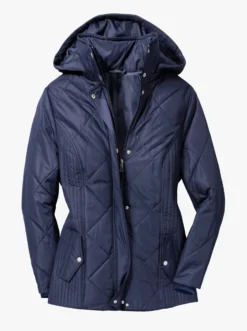 Jacke mit Rippbündchen als Windschutz