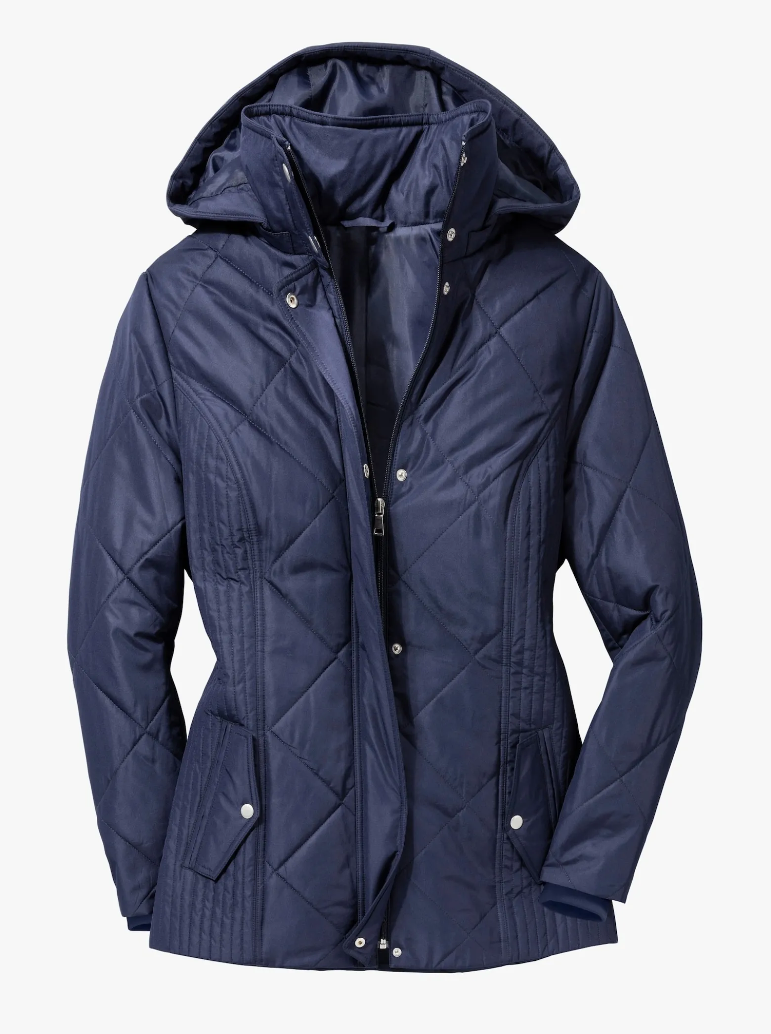Jacke mit Rippbündchen als Windschutz